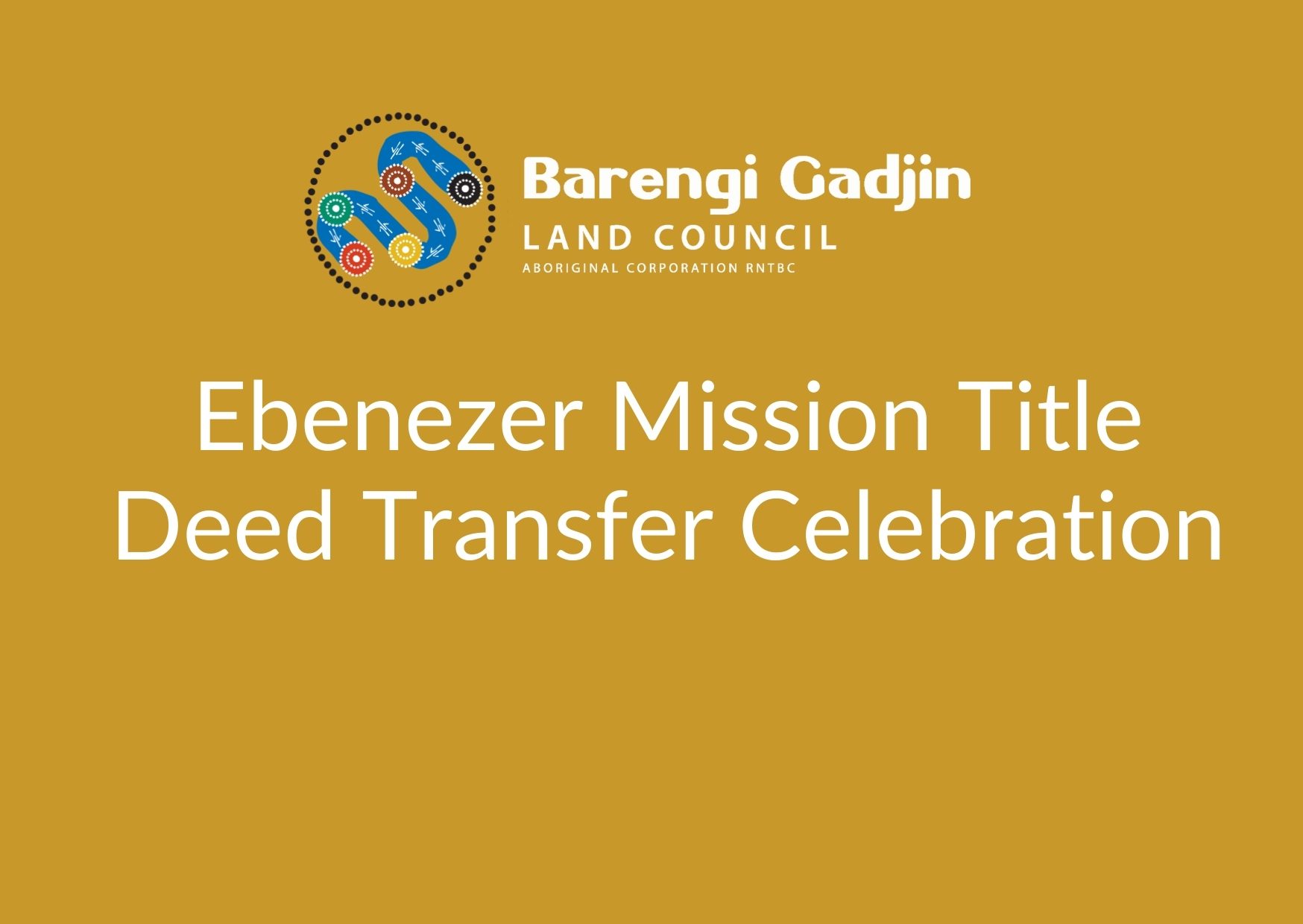 Ebenezer Mission Title Deed Transfer Celebration